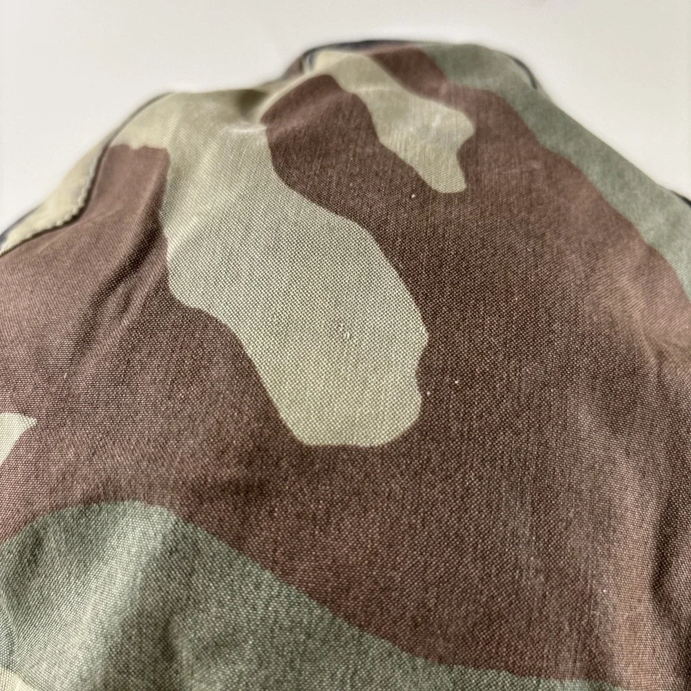 Army Cap Green U.S.‎ Military Hat Size 7 1/4 w/Ear Flap woodland camo VTG